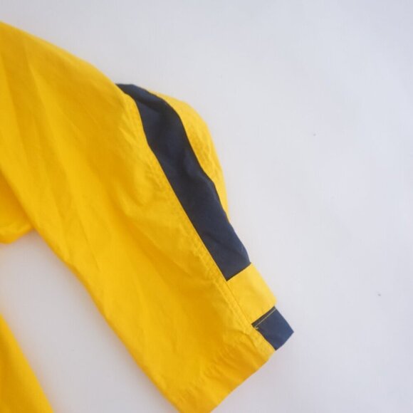 Vintage '90S Reebok British Edition Yellow Navy Half Zip Windbreaker Jacket S - Picture 4 of 10
